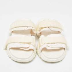 Dior Off White Fabric D Wander Slides Size 39