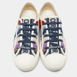 Pre Owned Dior Multicolor Canvas Walk n Dior Low Top Sneakers Size 38