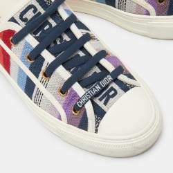 Pre Owned Dior Multicolor Canvas Walk n Dior Low Top Sneakers Size 38