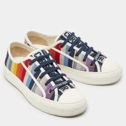 Pre Owned Dior Multicolor Canvas Walk n Dior Low Top Sneakers Size 38