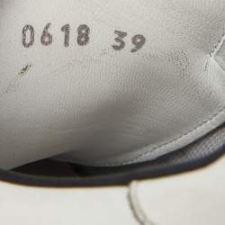 Pre Owned Dior White/Black Leather Low Top Sneakers Size 39