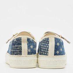 Dior  Blue Denim Patchwork Walk'n'Dior  Sneakers Size 37