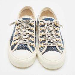 Dior  Blue Denim Patchwork Walk'n'Dior  Sneakers Size 37