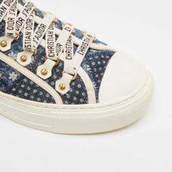 Dior  Blue Denim Patchwork Walk'n'Dior  Sneakers Size 37