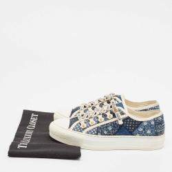 Dior  Blue Denim Patchwork Walk'n'Dior  Sneakers Size 37