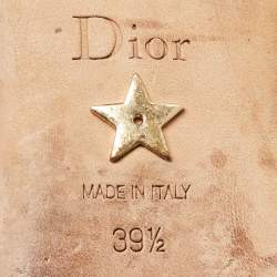 Dior Black/White Fabric J'Adior Slingback Flats Size 39.5
