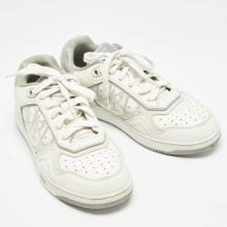 Pre Owned Dior White Leather B27 Lace Up Sneakers Size 38
