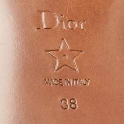 Dior Black Leather Spirit Thong Flat Sandals Size 38