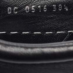 Pre Owned Dior Navy Blue/Black Denim and Leather Dior Happy Sneakers Size 38.5