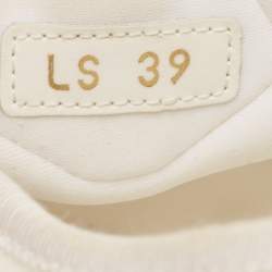 Pre Owned Dior White Canvas D-Connect Lace Up Sandals Size 39