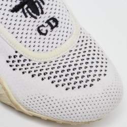 Pre Owned Dior White Knit Fabric D-Fence Sneakers Size 36.5