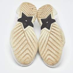 Pre Owned Dior White Knit Fabric D-Fence Sneakers Size 36.5