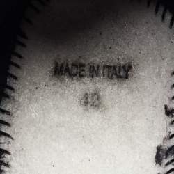 Pre Owned Dior Black Leather and Mesh Beads Embellished Low Top Sneakers Size 42