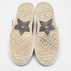 Pre Owned Dior Burgundy Velvet Walk'n'Dior Sneakers Size 35.5