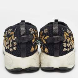 Dior Black Mesh Fusion Low Top Sneakers Size 38.5