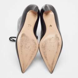 Dior Black Leather Pointed Toe Boots Size 39