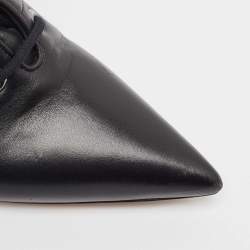 Dior Black Leather Pointed Toe Boots Size 39