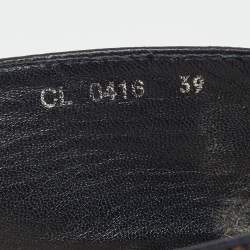 Dior Blue Canvas and Leather Crystal Embellished Espadrille Loafers Size 39 