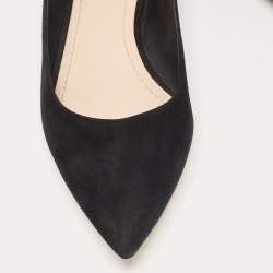 Dior Black Suede Pointed Toe Ballet Flats Size 40