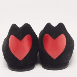 Dior Black Suede Pointed Toe Ballet Flats Size 40