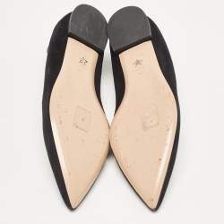 Dior Black Suede Pointed Toe Ballet Flats Size 40