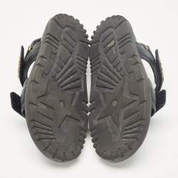 Dior Black Leather DiorAct Flat Sandals Size 38.5