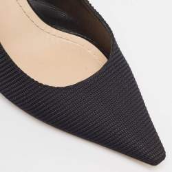 Dior Black Technical Fabric J'adior Slingback Pumps Size 39.5 