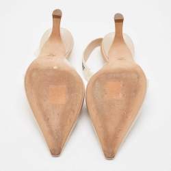 Pre Owned Dior Beige Patent J'Adior Slingback Pumps Size 39.5