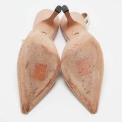 Pre Owned Dior Beige Fabric J'Adior Pointed Toe Pumps Size 40