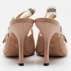 Pre Owned Dior Beige Fabric J'Adior Pointed Toe Pumps Size 40