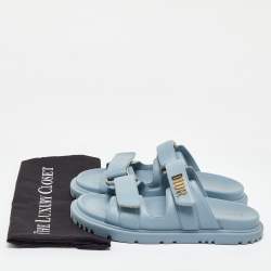 Dior Blue Leather DiorAct Sandals Size 39