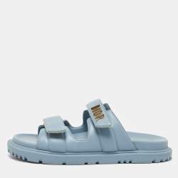 Dior Blue Leather DiorAct Sandals Size 39
