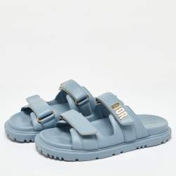 Dior Blue Leather DiorAct Sandals Size 39