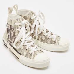 Dior Grey/Transparent PVC and Mesh B23 High Top Sneakers Size 39