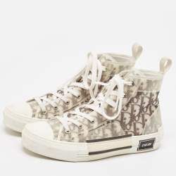 Dior Grey/Transparent PVC and Mesh B23 High Top Sneakers Size 39