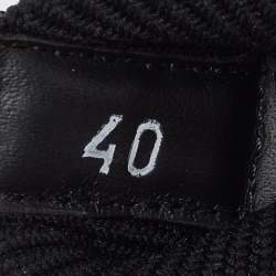 Pre Owned Dior Black Knit Fabric Two Point Zero High Top Sneakers Size 40
