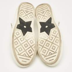 Pre Owned Dior Cream Canvas Walk'n'Dior Lace Up Sneakers Size 37.5