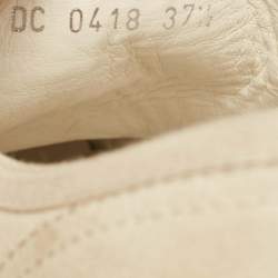 Pre Owned Dior Cream Canvas Walk'n'Dior Lace Up Sneakers Size 37.5