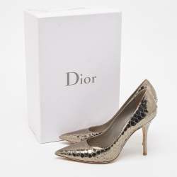 Dior Metallic Python Cherie Pumps Size 37