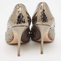 Dior Metallic Python Cherie Pumps Size 37