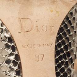 Dior Metallic Python Cherie Pumps Size 37
