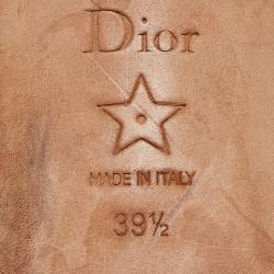 Dior Beige Canvas Dway Slide Sandals Size 39.5