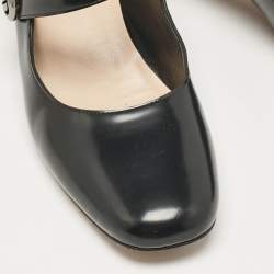 Pre Owned Dior Black Leather D-Doll Mary Jane Pumps Size 38