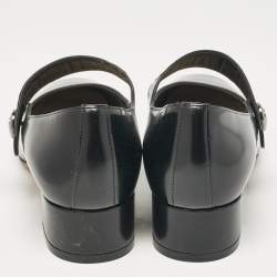 Pre Owned Dior Black Leather D-Doll Mary Jane Pumps Size 38