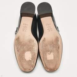 Pre Owned Dior Black Leather D-Doll Mary Jane Pumps Size 38