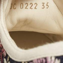 Dior Multicolor Floral Embroidered Canvas Walk'n'Dior Sneakers Size 35