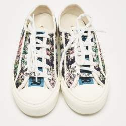 Dior Multicolor Floral Embroidered Canvas Walk'n'Dior Sneakers Size 35