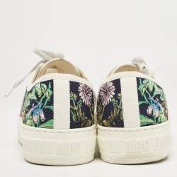 Dior Multicolor Floral Embroidered Canvas Walk'n'Dior Sneakers Size 35