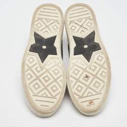 Dior Black/White Canvas Walk'n'Dior Lace Up Sneakers Size 37.5
