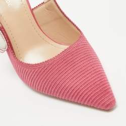 Pre Owned Dior Pink Brocade Fabric J'Adior Slingback Pumps Size 40